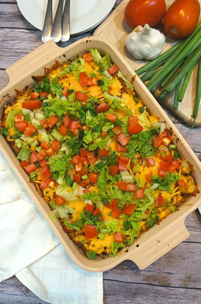 Turkey-taco-casserole-an-easy-layered-taco-bake-recipe-These awesome, frugal dinner ideas will definitely give them a full tummy without causing a hole in your wallet!!! How incredibly delicious does this look? 